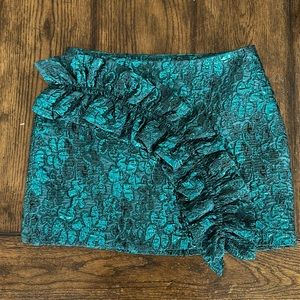 Zara blue festive party mini skirt - nwt - size small